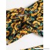 ZAFUL Knot Sunflower High Waisted Bikini Set Bandeau Two Piece Triangle Swimsuit Black B07DXS85KZ